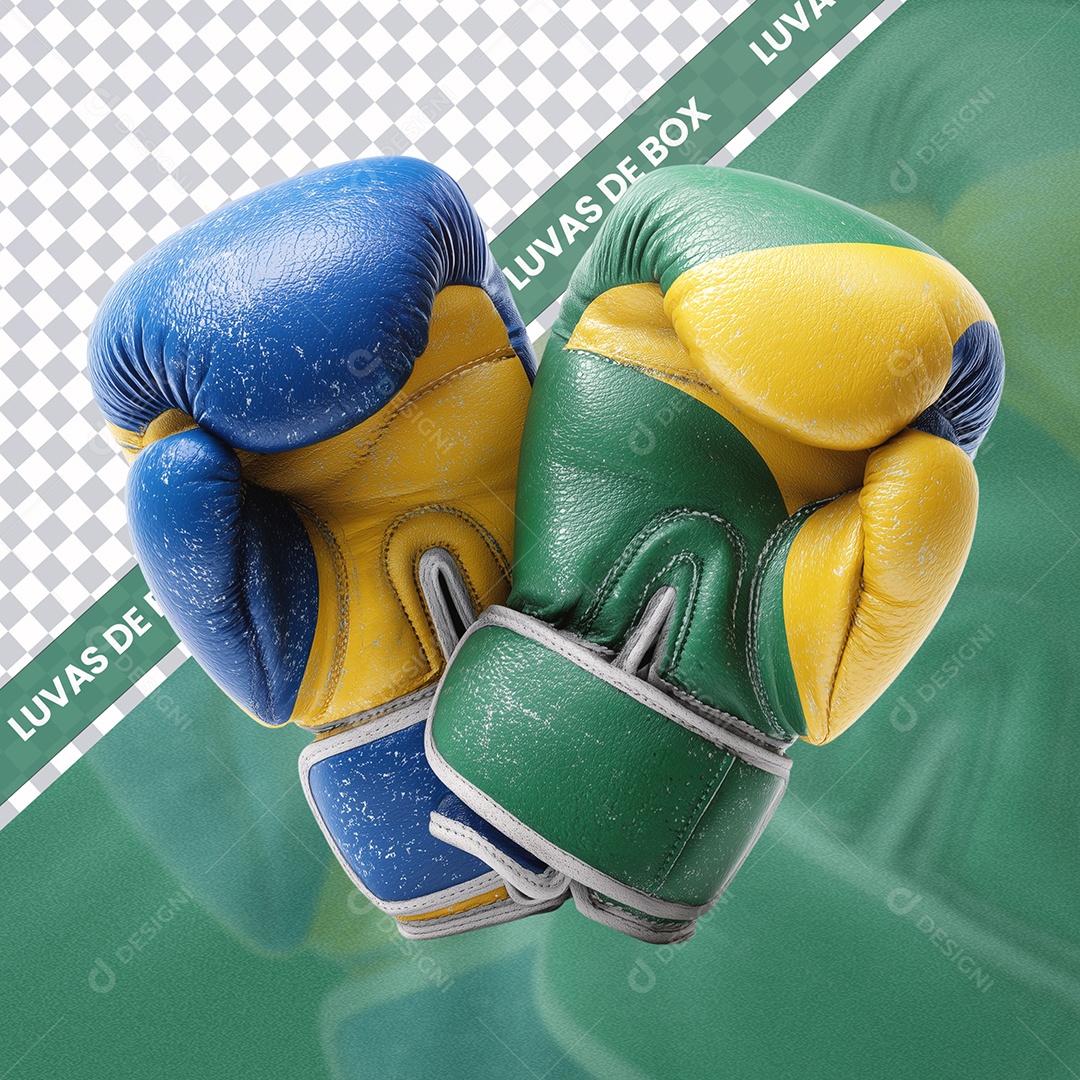 Luvas De Boxe Nas Cores da Bandeira Do Brasil Social Media PSD Editável