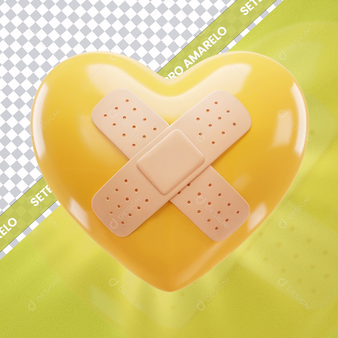 Setembro Amarelo Cuidar da Mente é Também Cuidar do Coração Social Media PSD Editável