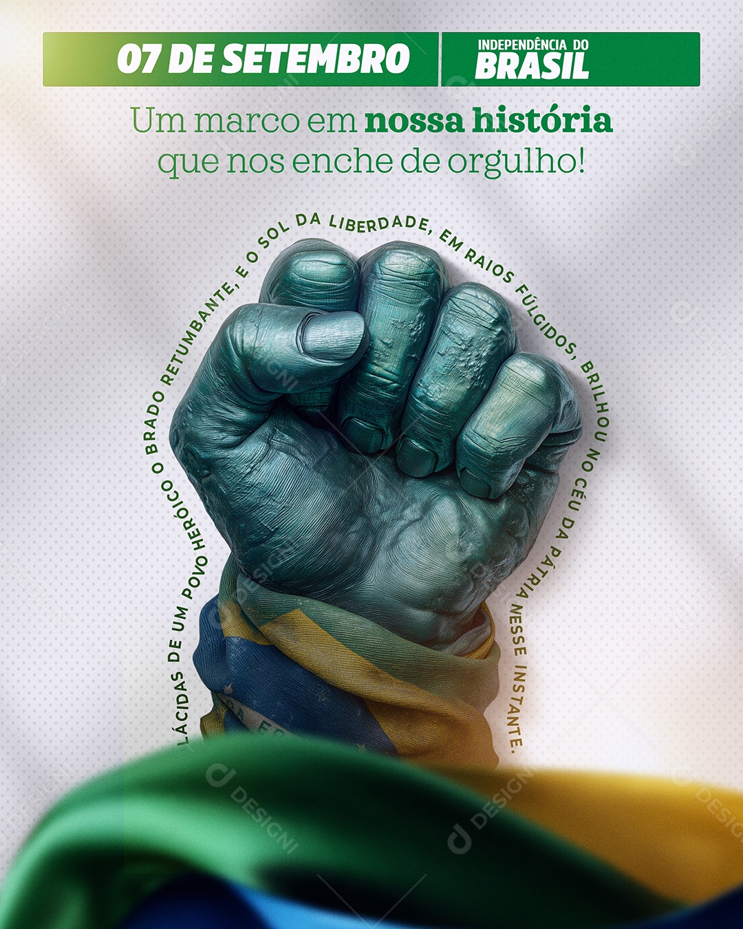Dia Da Independência do Brasil 07 de Setembro Social Media PSD Editável