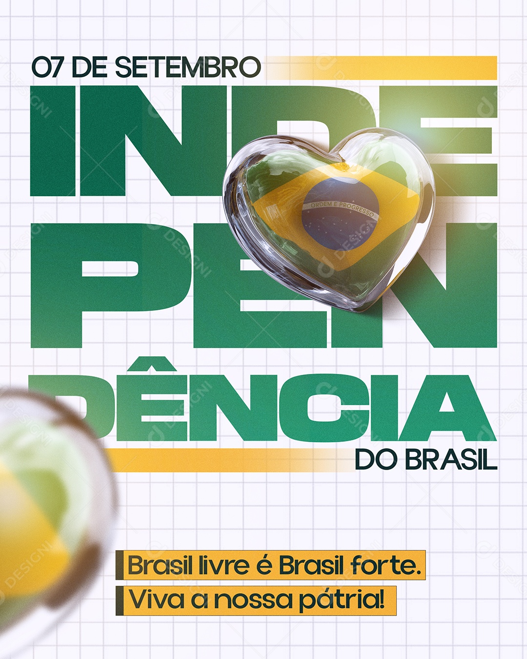 Dia Da Independência do Brasil 07 de Setembro Social Media PSD Editável
