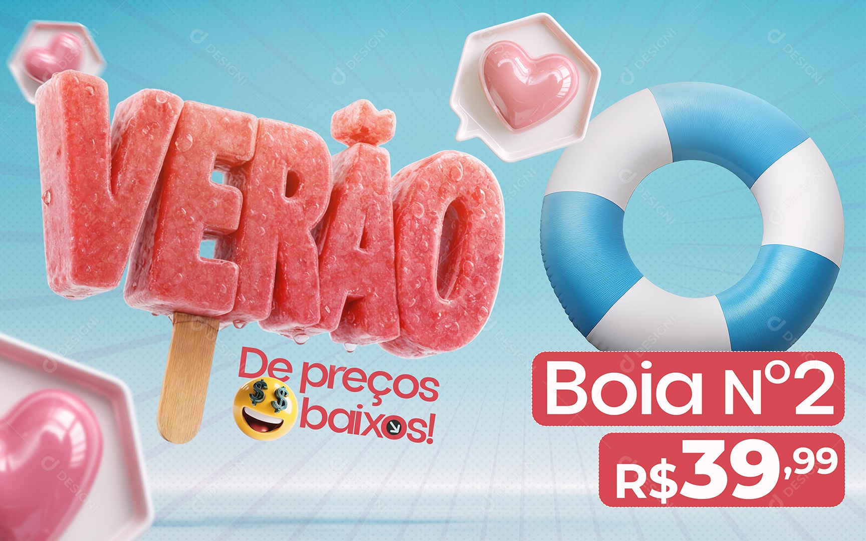 Verão De Ofertas para Composição PSD