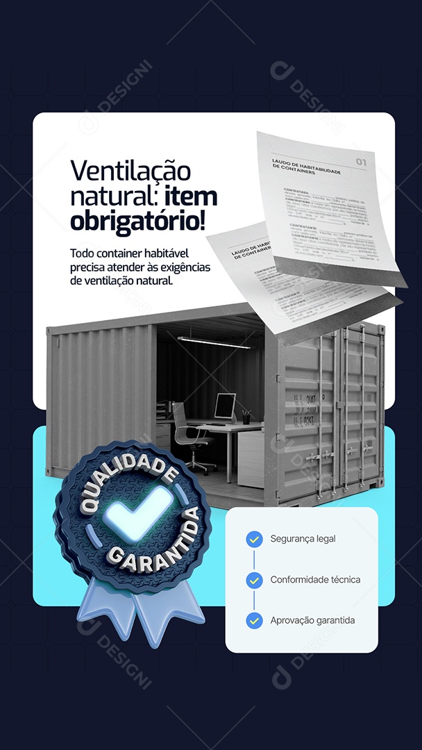 Story Container Ventilação Natural Item Obrigatório Social Media PSD Editável