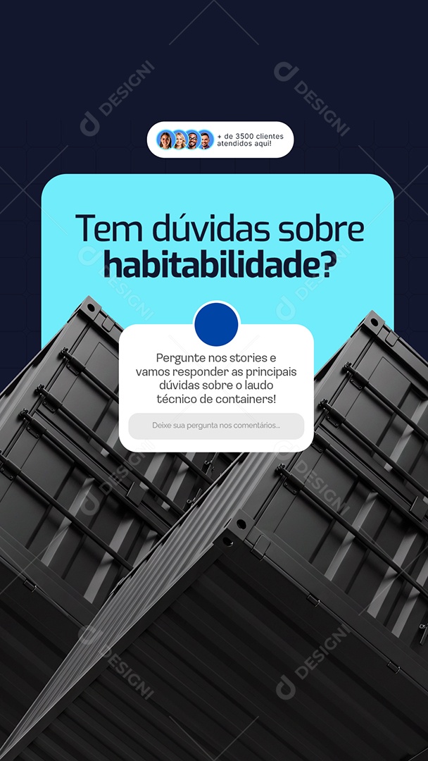 Story Container Tem Dúvidas Sobre Habilidade Social Media PSD Editável