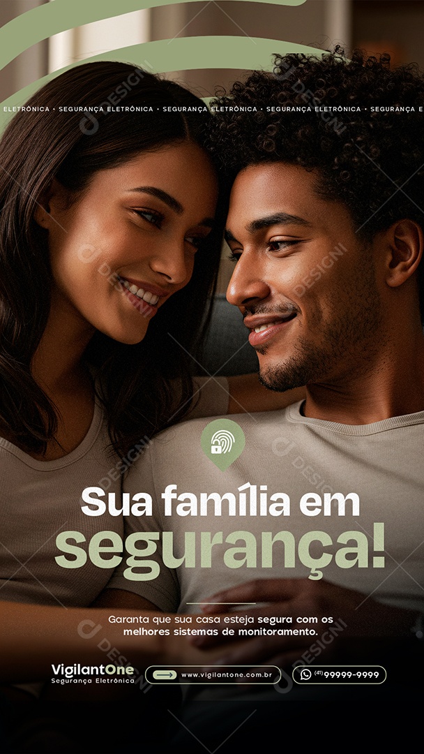 Story Sua Família em Segurança Social Media PSD Editável