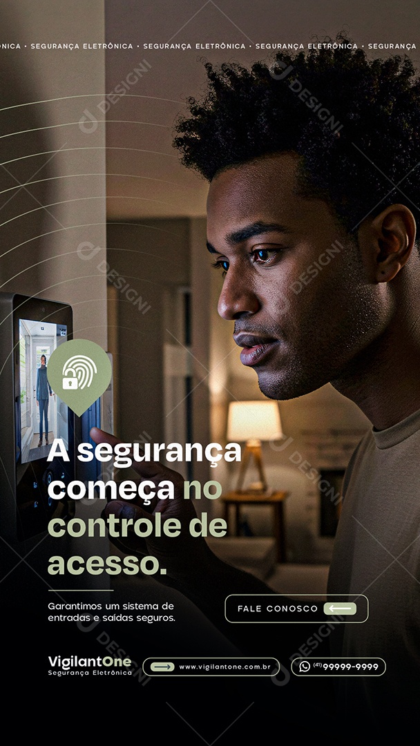 Story A Segurança Começa no Controle de Acesso Social Media PSD Editável