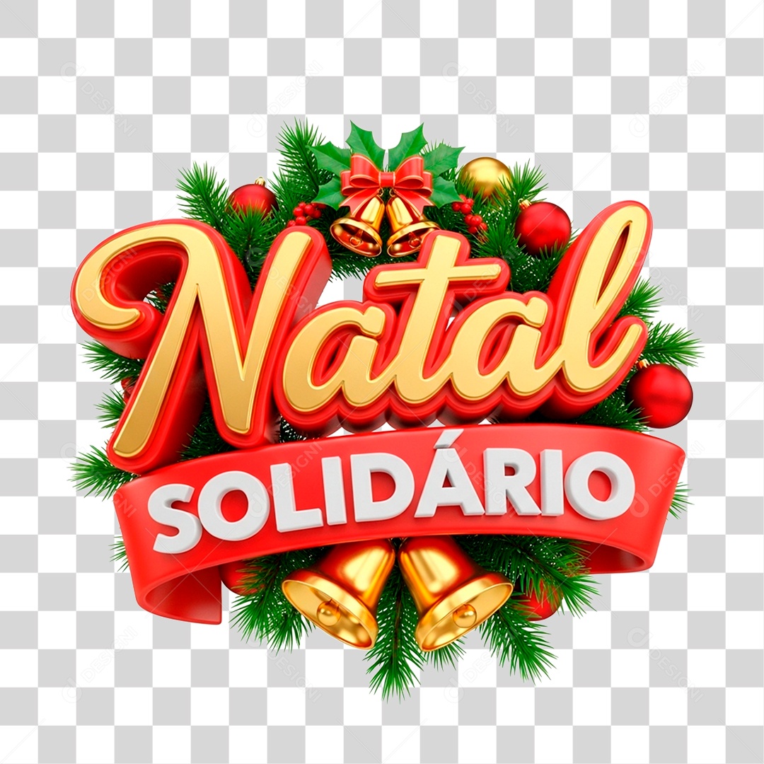 Natal Solidário PNG Transparente