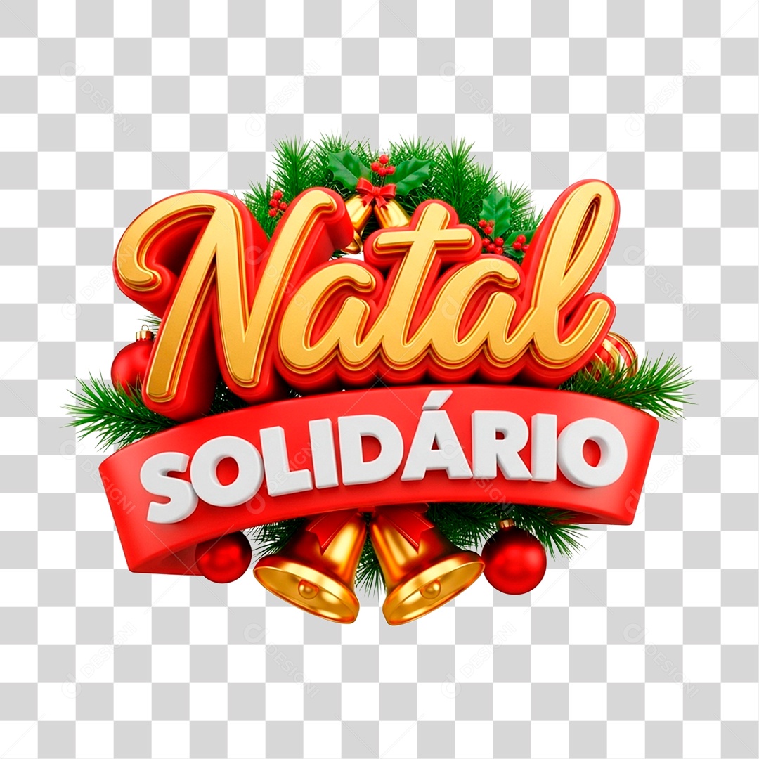 Natal Solidário PNG Transparente