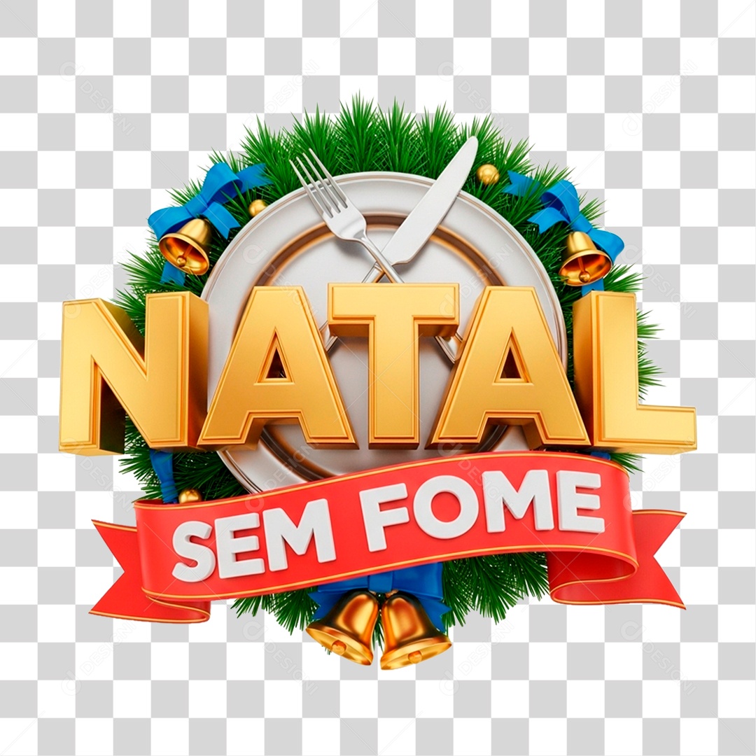 Natal Sem Fome PNG Transparente