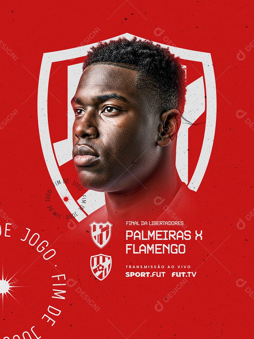 Final da Libertadores Palmeiras x Flamengo Social Media PSD Editável