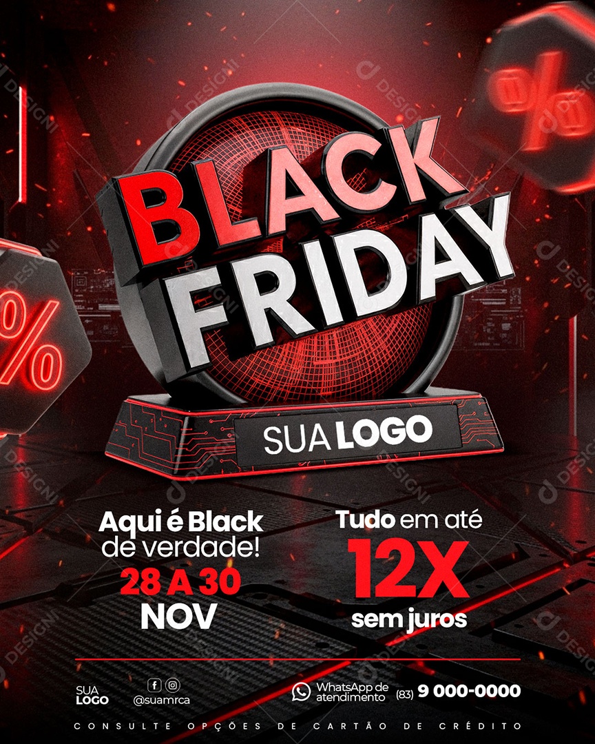 Black Friday Promoção Social Media PSD Editável