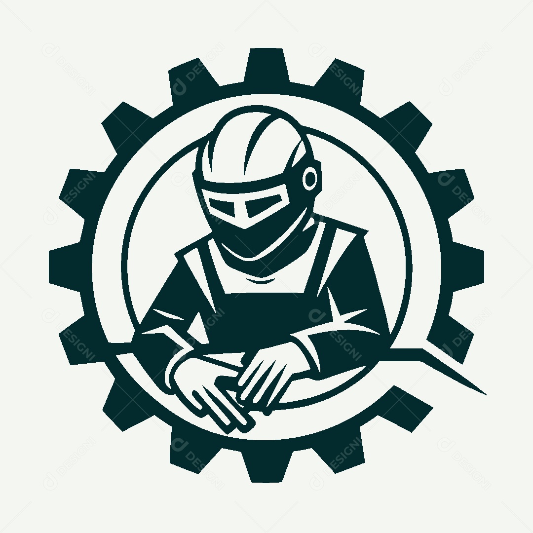 Modelo de Logo de Soldador Vetor EPS