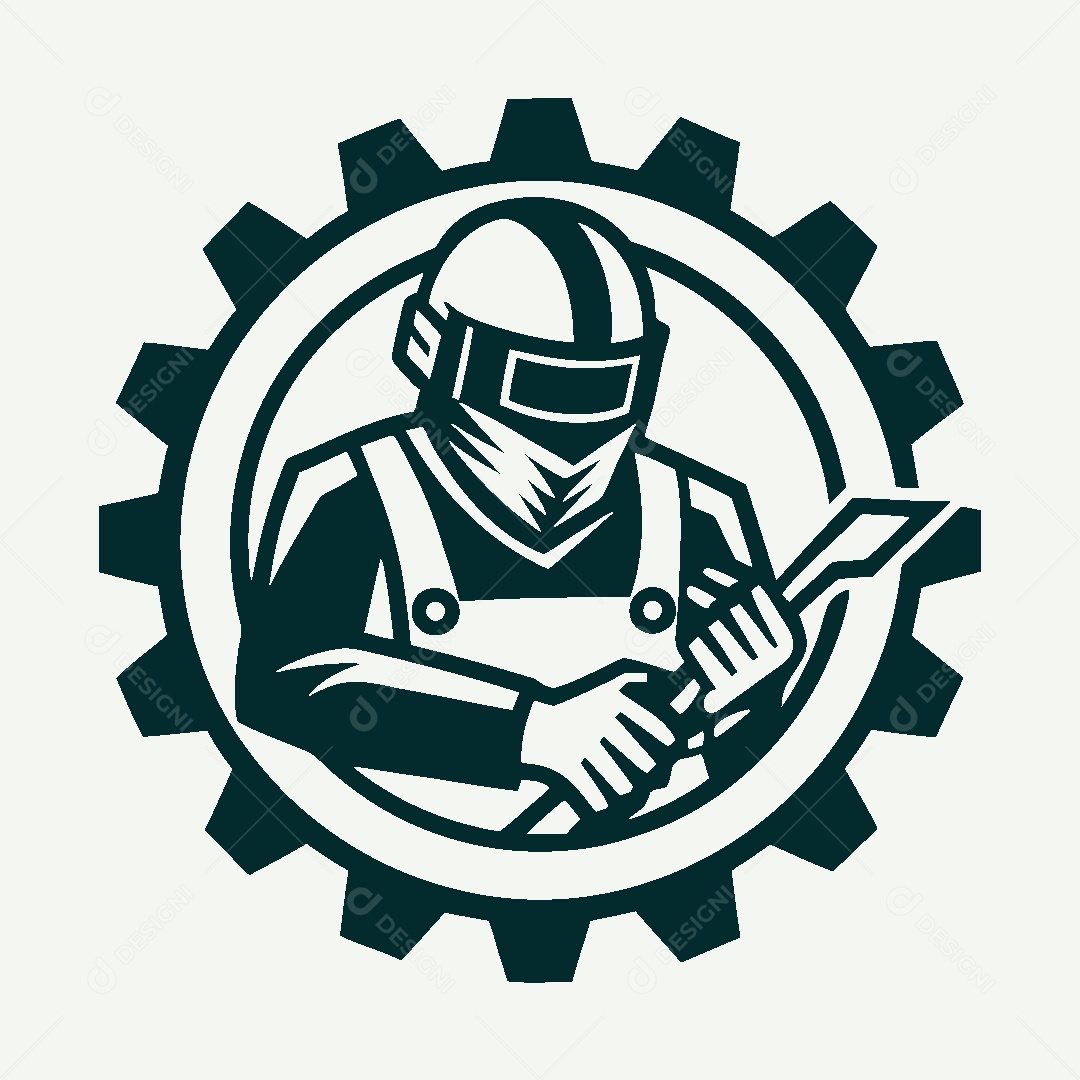 Modelo de Logo de Soldador Vetor EPS