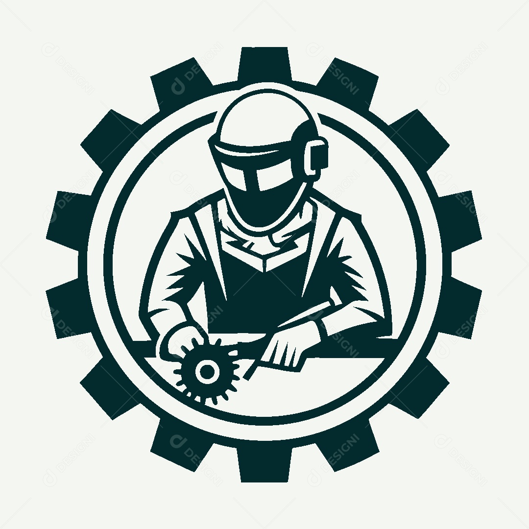 Modelo de Logo de Soldador Vetor EPS