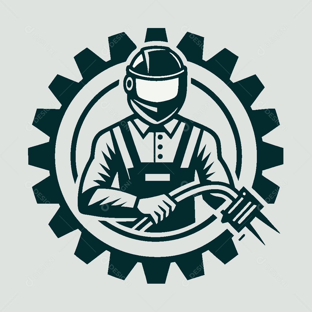 Modelo de Logo de Soldador Vetor EPS