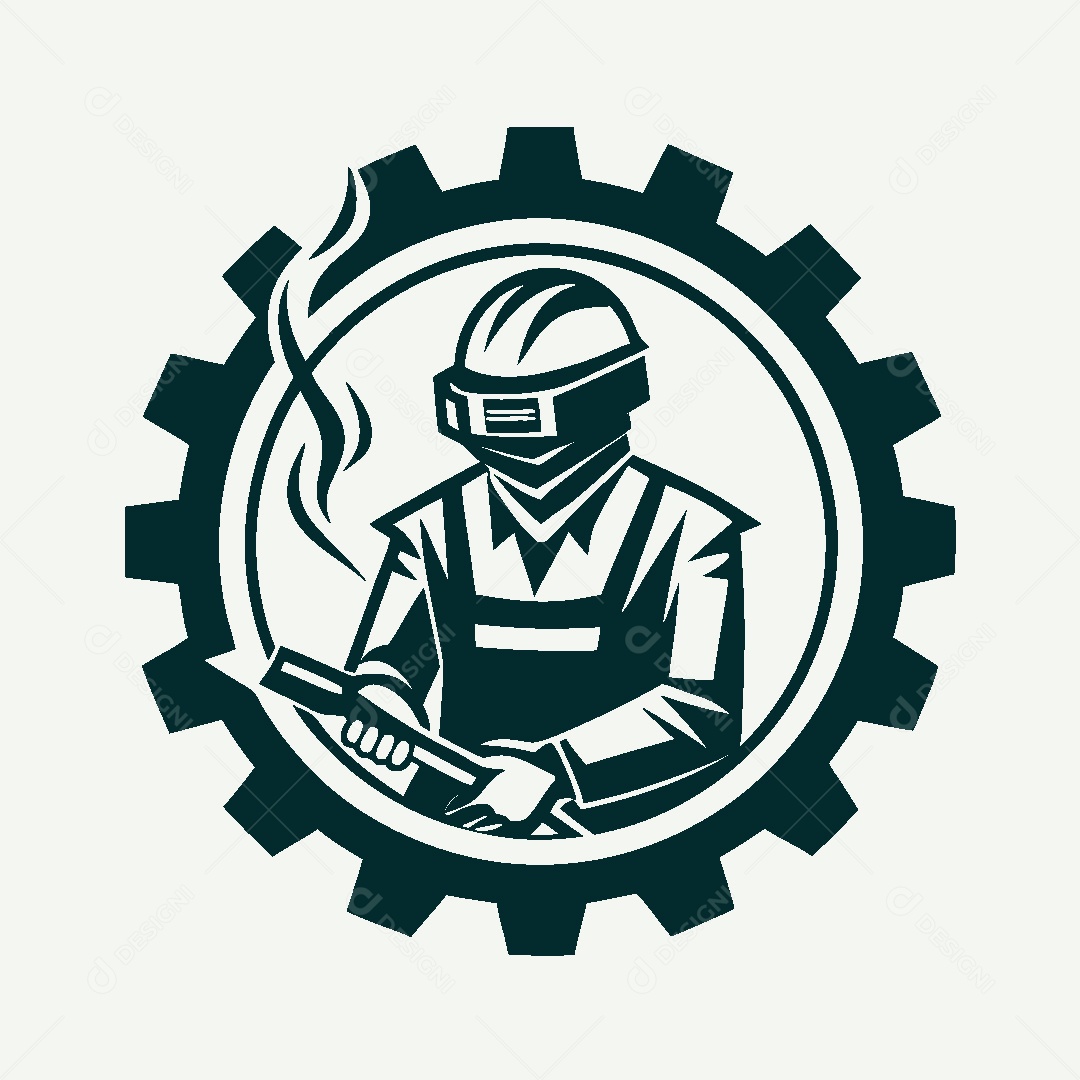 Modelo de Logo de Soldador Vetor EPS