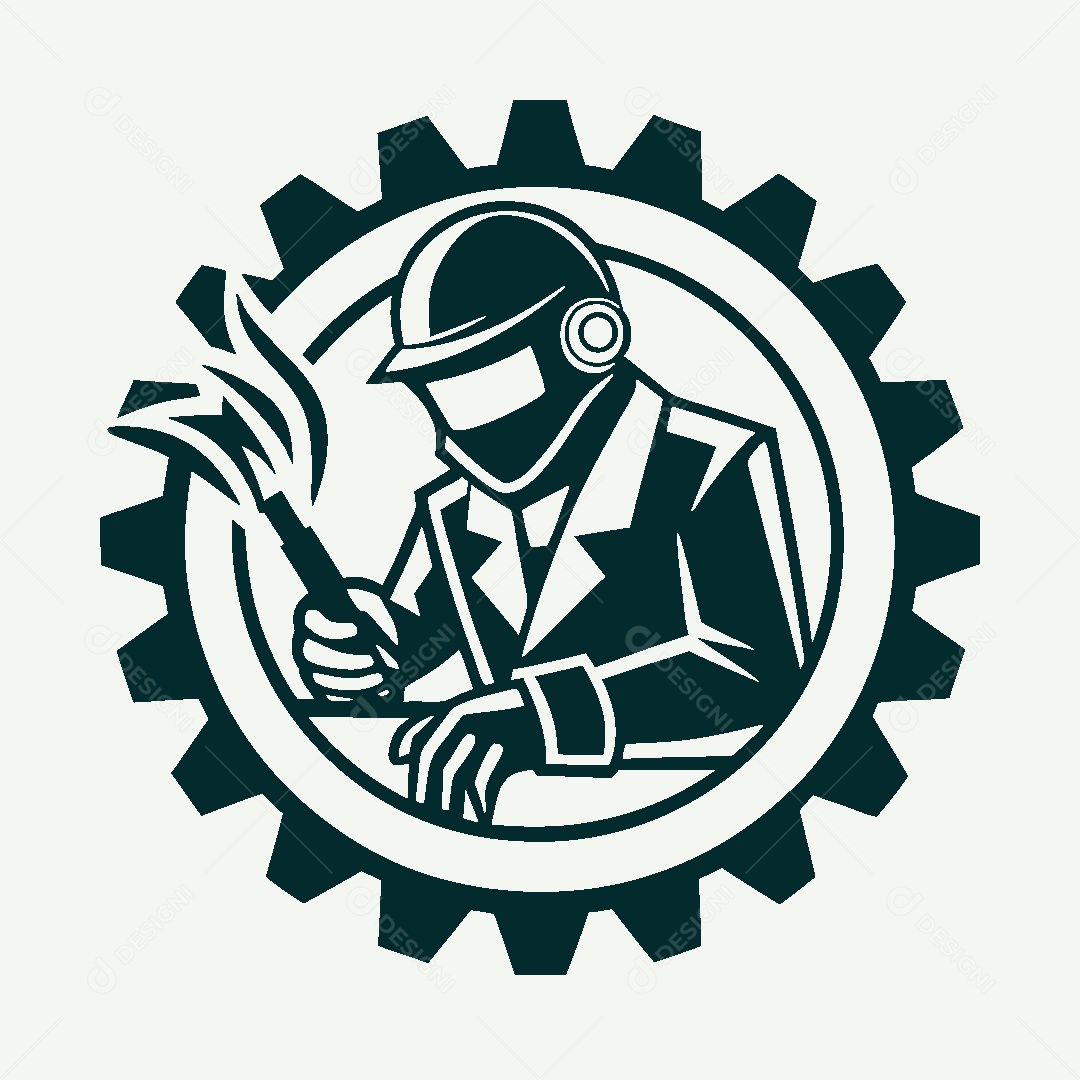 Modelo de Logo de Soldador Vetor EPS