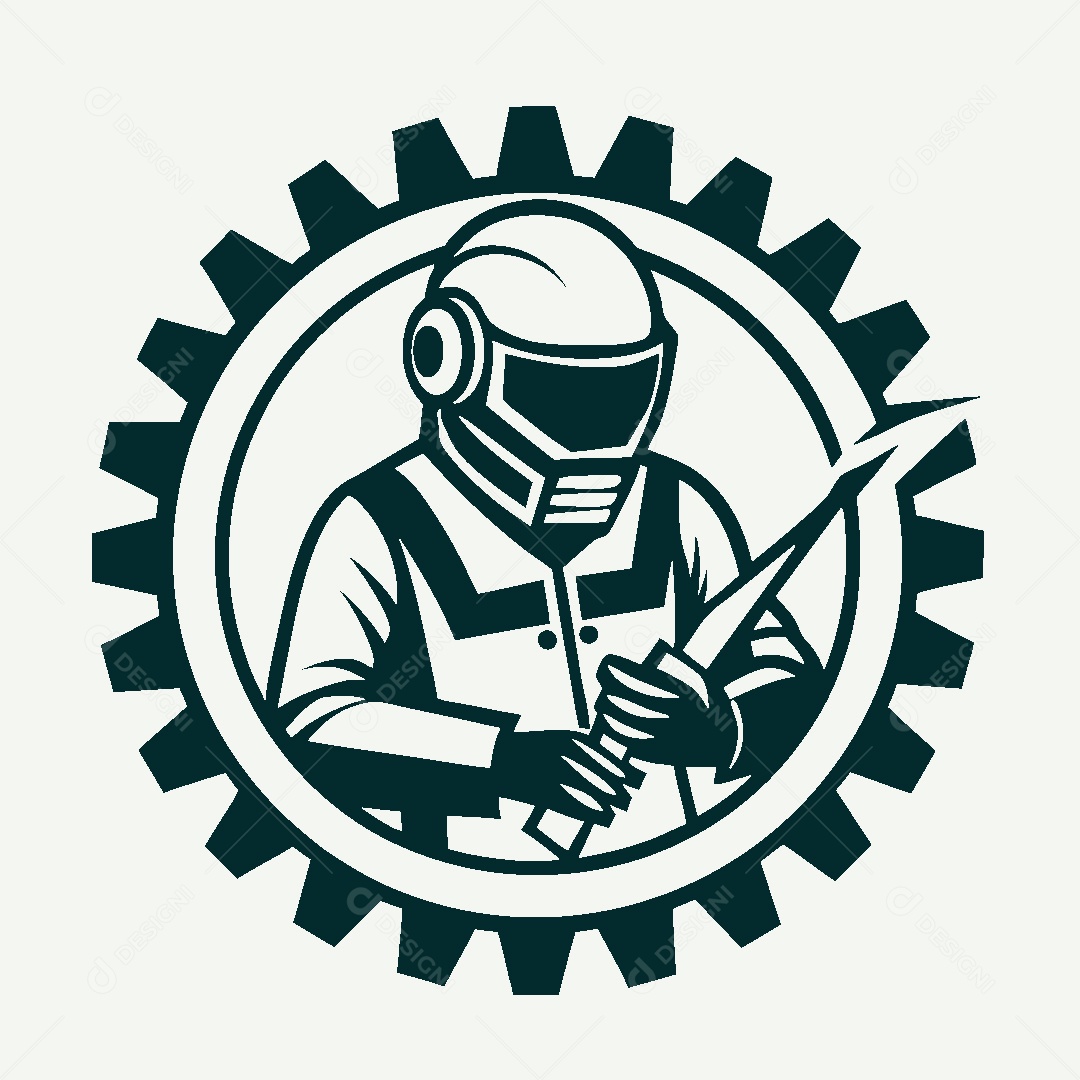 Modelo de Logo de Soldador Vetor EPS