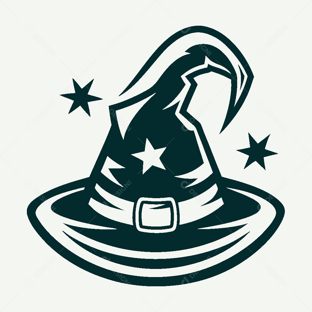 Modelo de Logo de Bruxa Vetor EPS