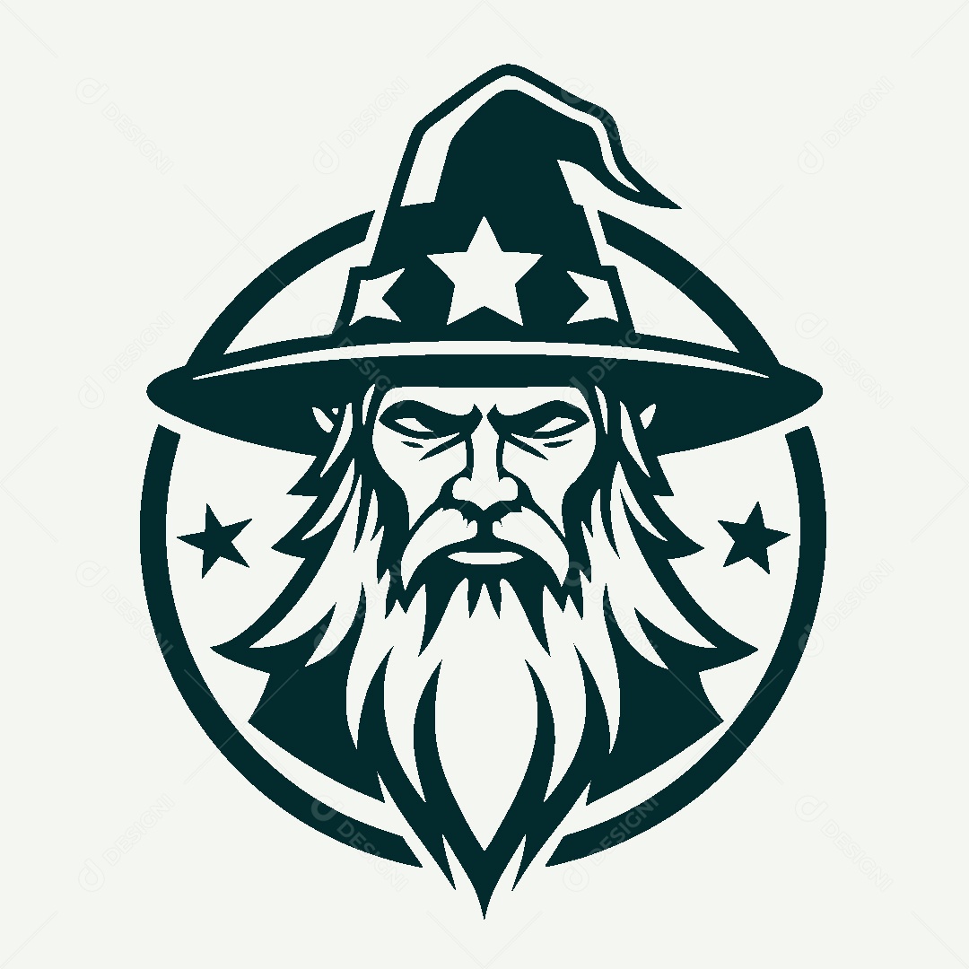 Modelo de Logo de Mago Vetor EPS