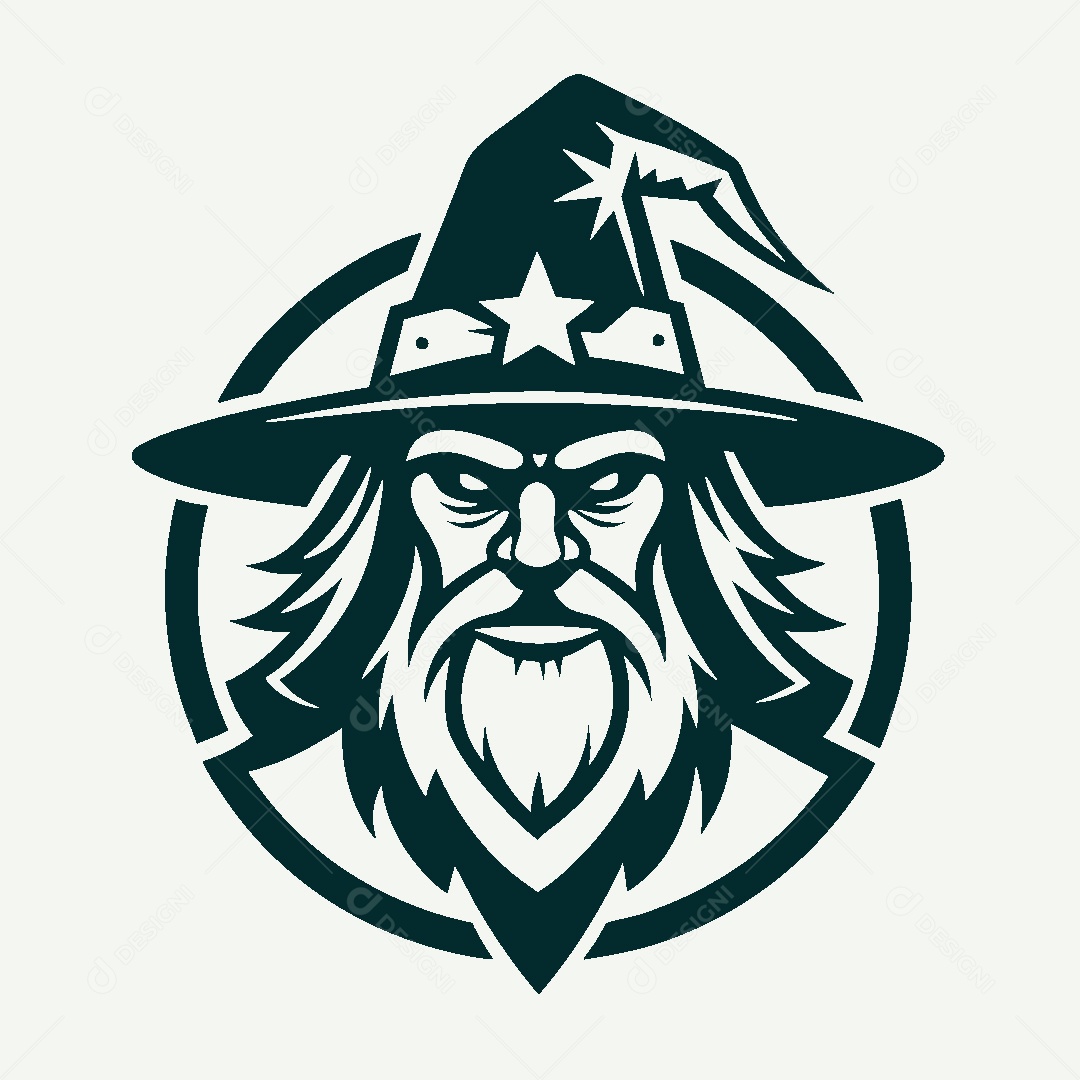 Modelo de Logo de Mago Vetor EPS