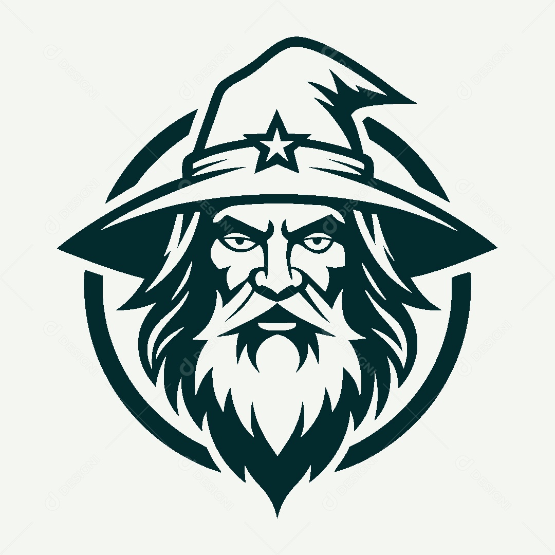 Modelo de Logo de Mago Vetor EPS