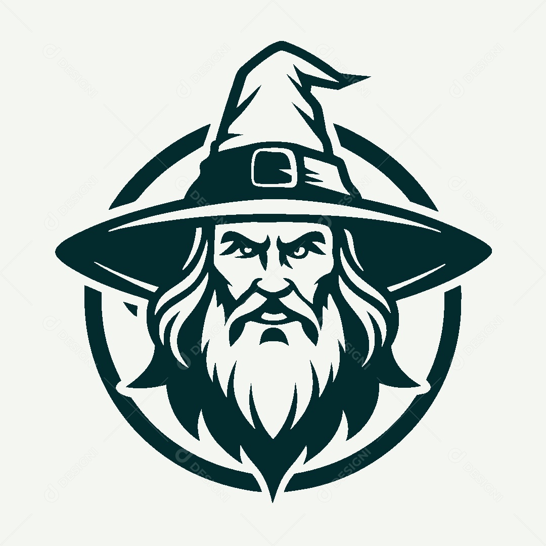 Modelo de Logo de Mago Vetor EPS