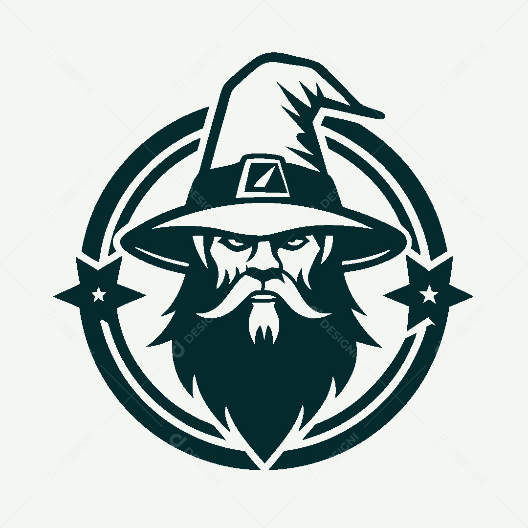 Modelo de Logo de Mago Vetor EPS