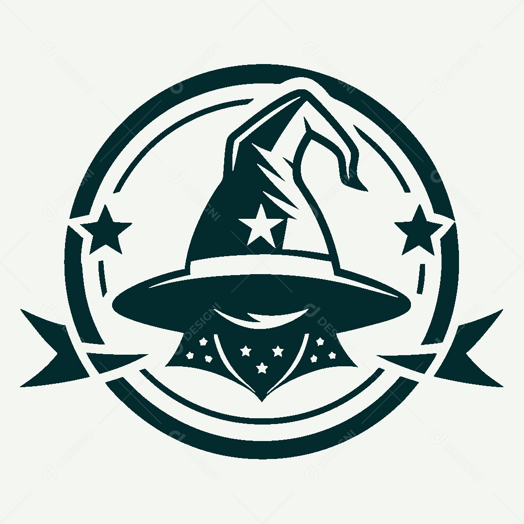 Modelo de Logo de Bruxa Vetor EPS