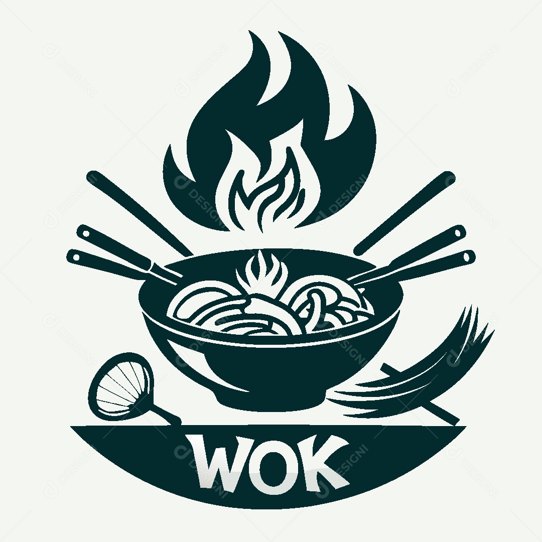 Modelo de Logo de Culinária Chinesa Vetor EPS