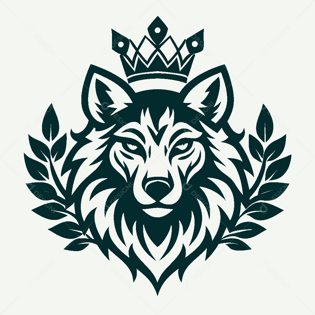 Modelo de Logo de Lobo Vetor EPS