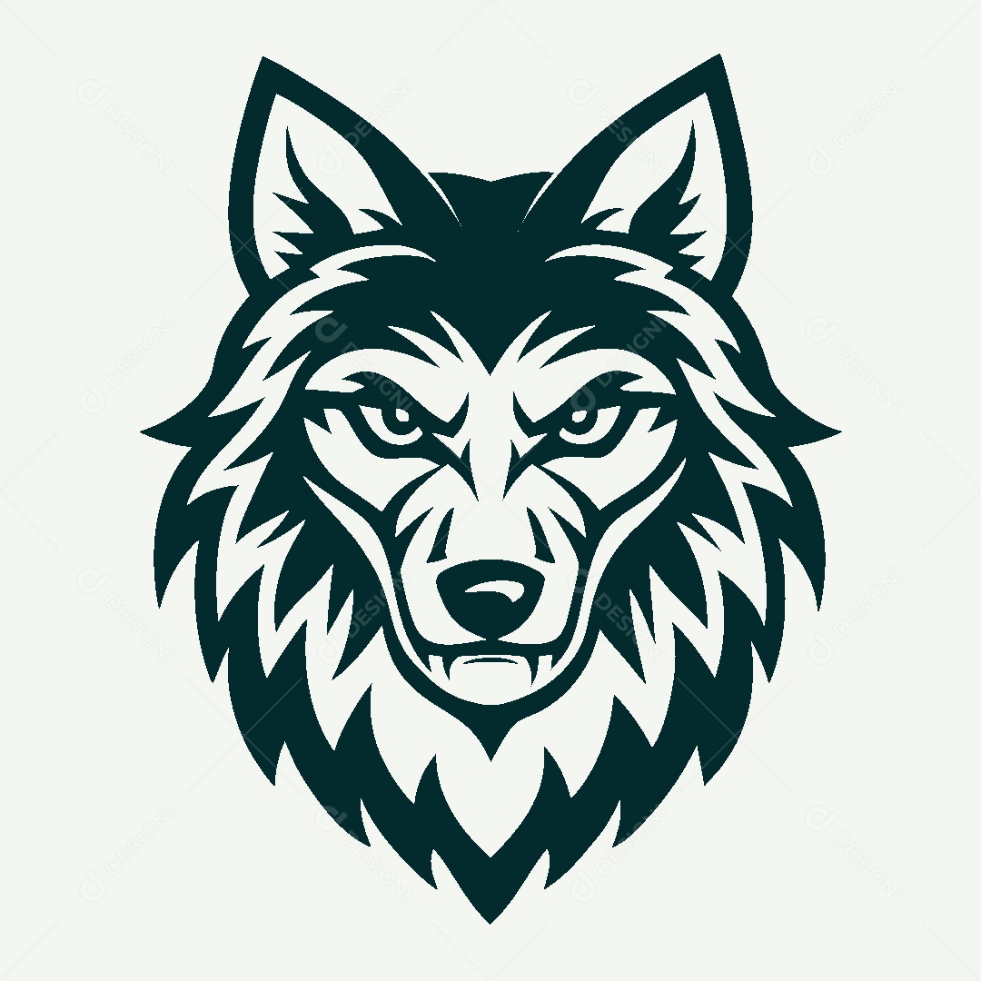 Modelo de Logo de Lobo Vetor EPS