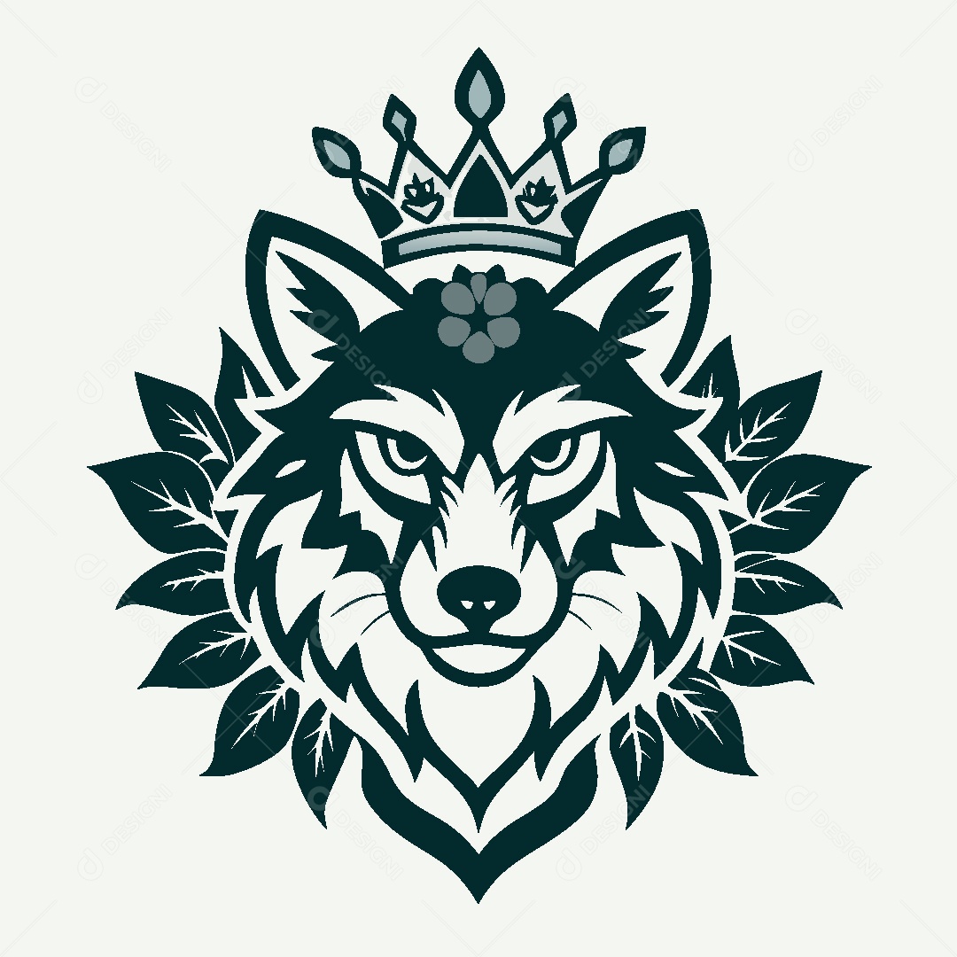 Modelo de Logo de Lobo Vetor EPS