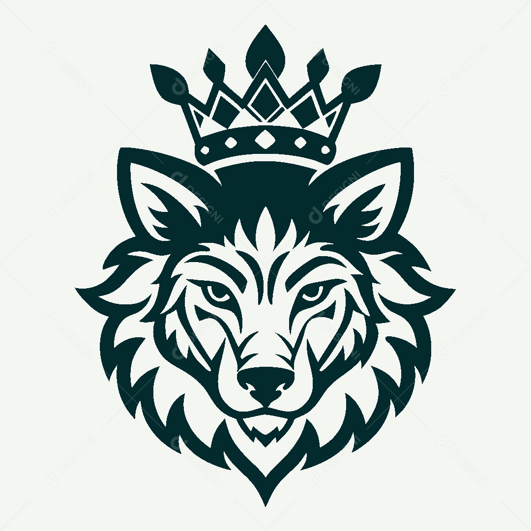 Modelo de Logo de Lobo Vetor EPS