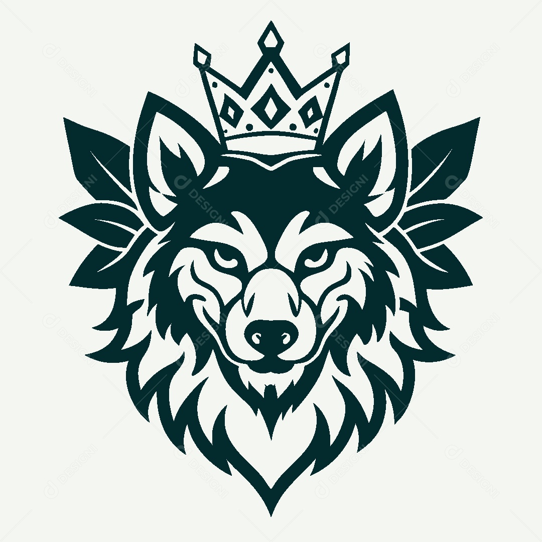 Modelo de Logo de Lobo Vetor EPS