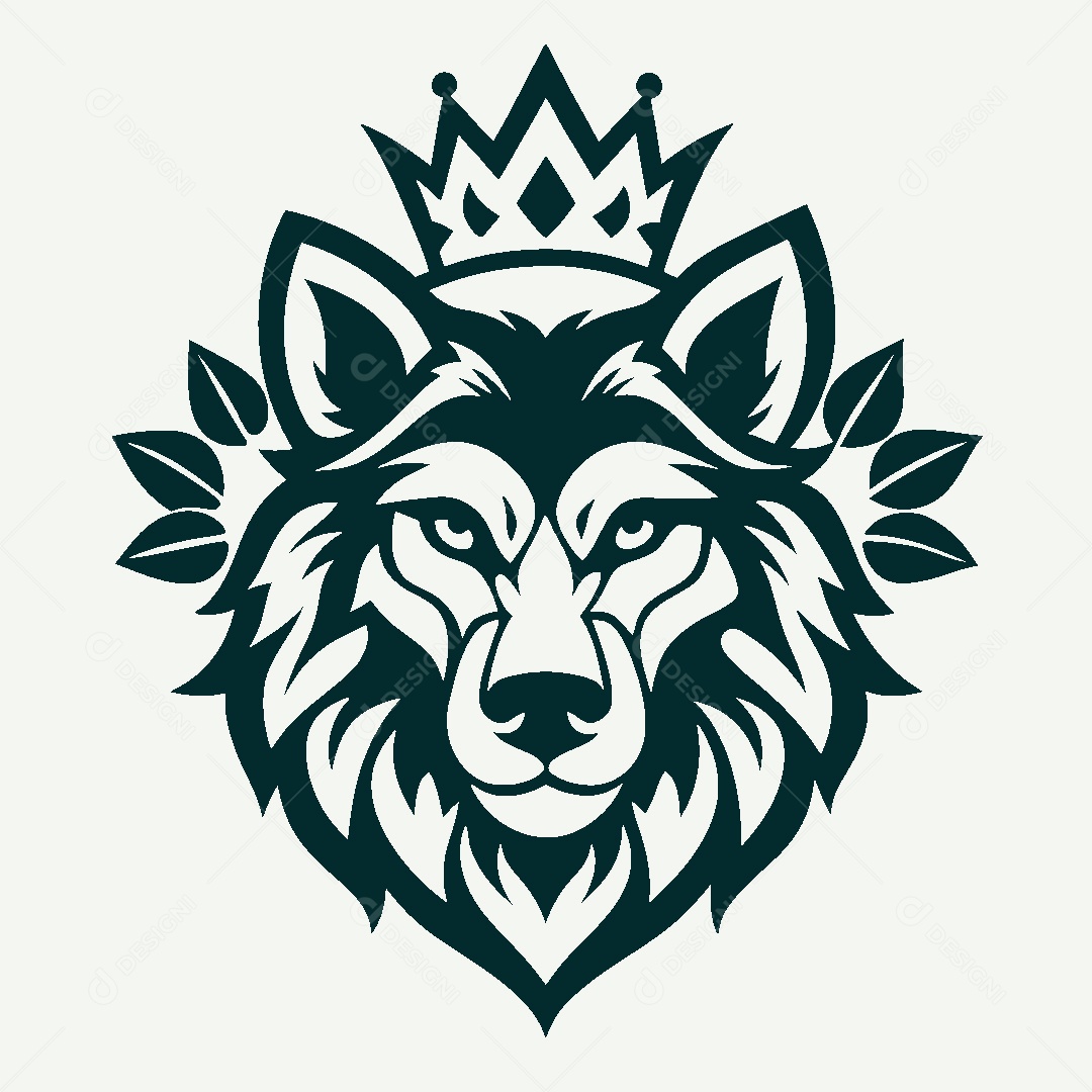 Modelo de Logo de Lobo Vetor EPS