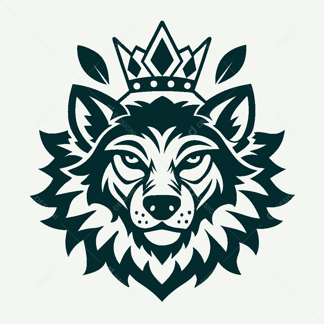 Modelo de Logo de Lobo Vetor EPS