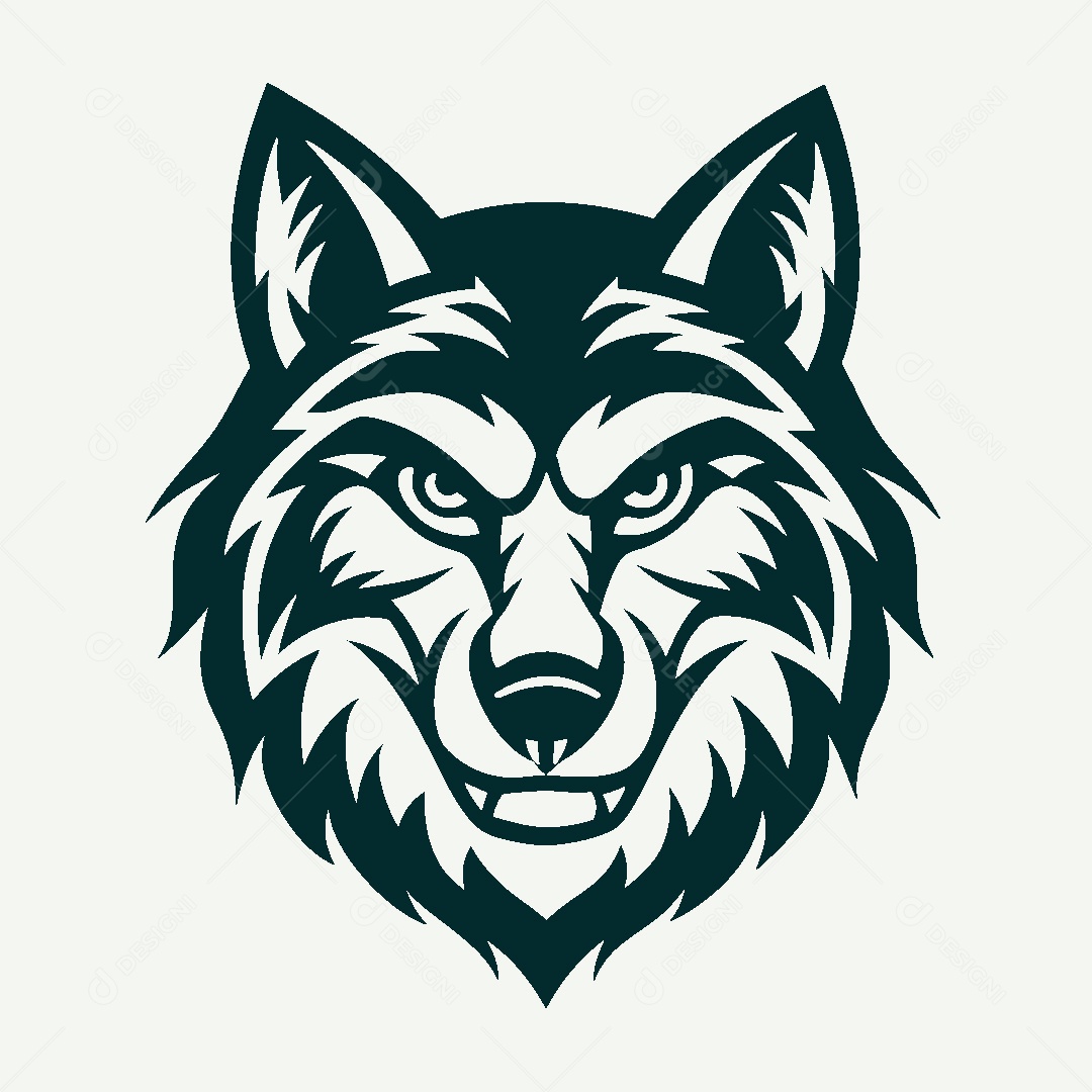 Modelo de Logo de Lobo Vetor EPS