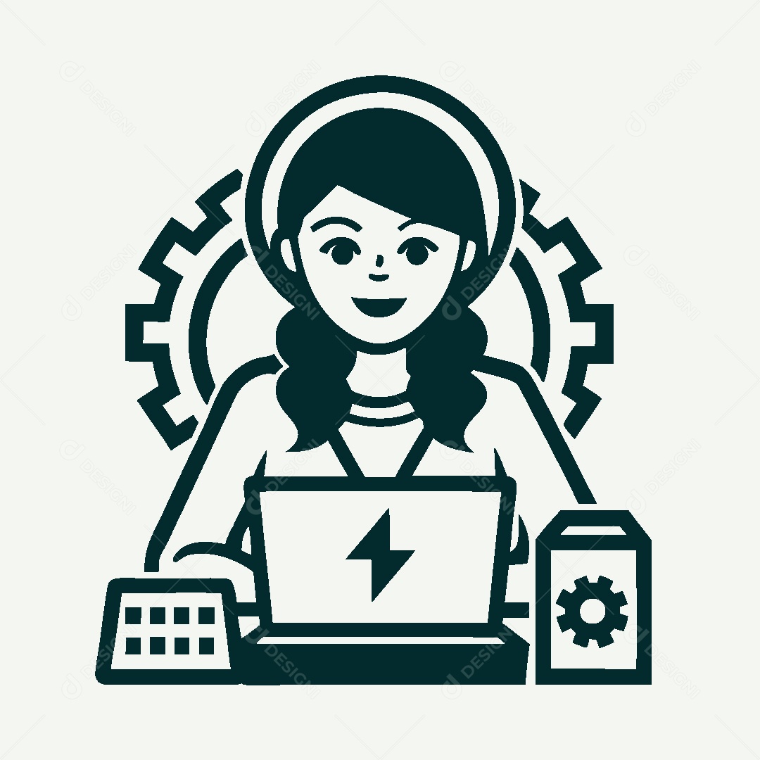 Modelo de Logo de Home Office Vetor EPS