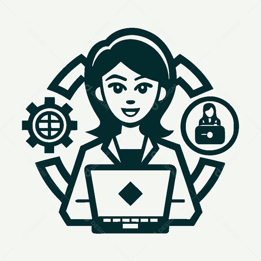 Modelo de Logo de Home Office Vetor EPS