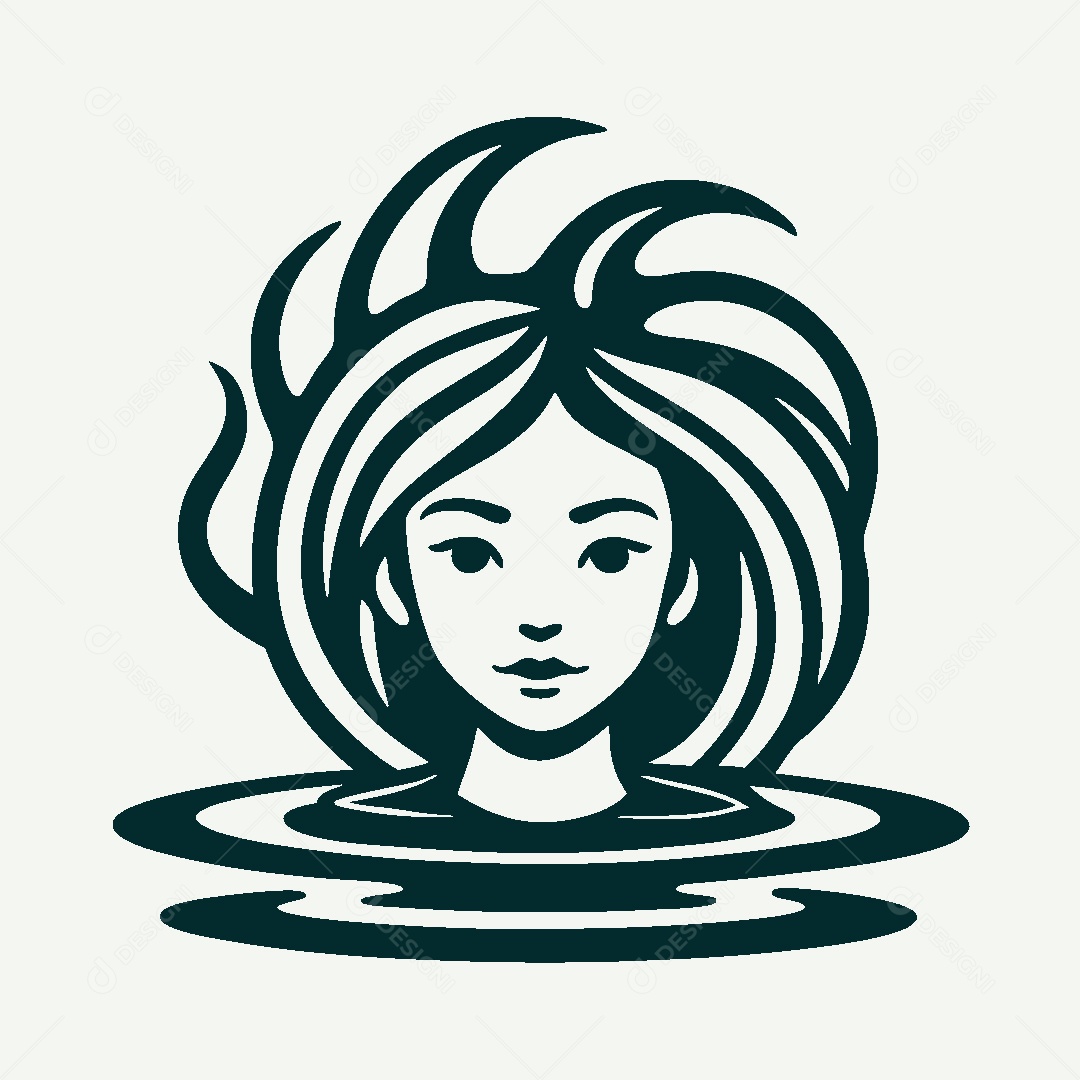 Modelo de Logo de Medusa Vetor EPS