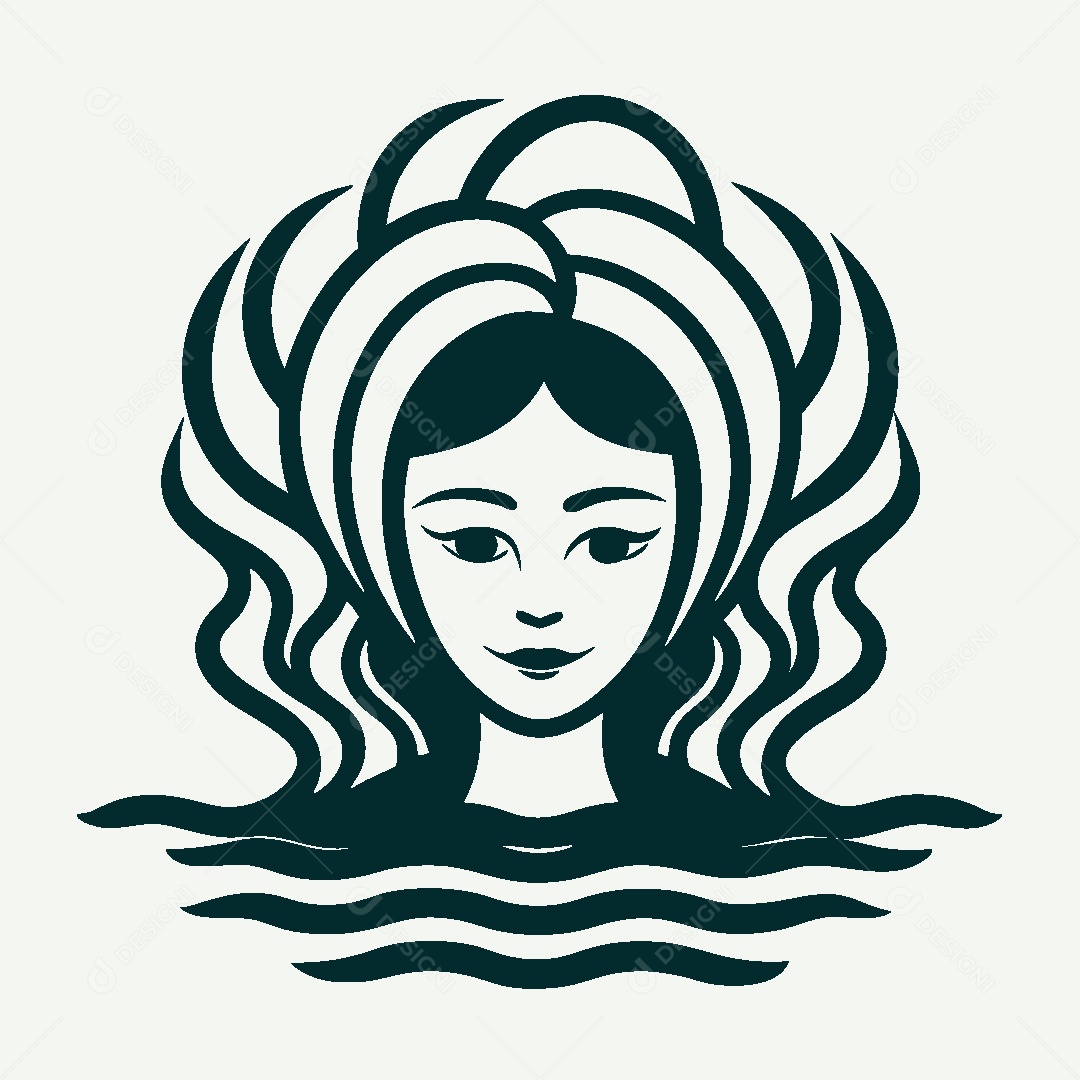 Modelo de Logo de Medusa Vetor EPS