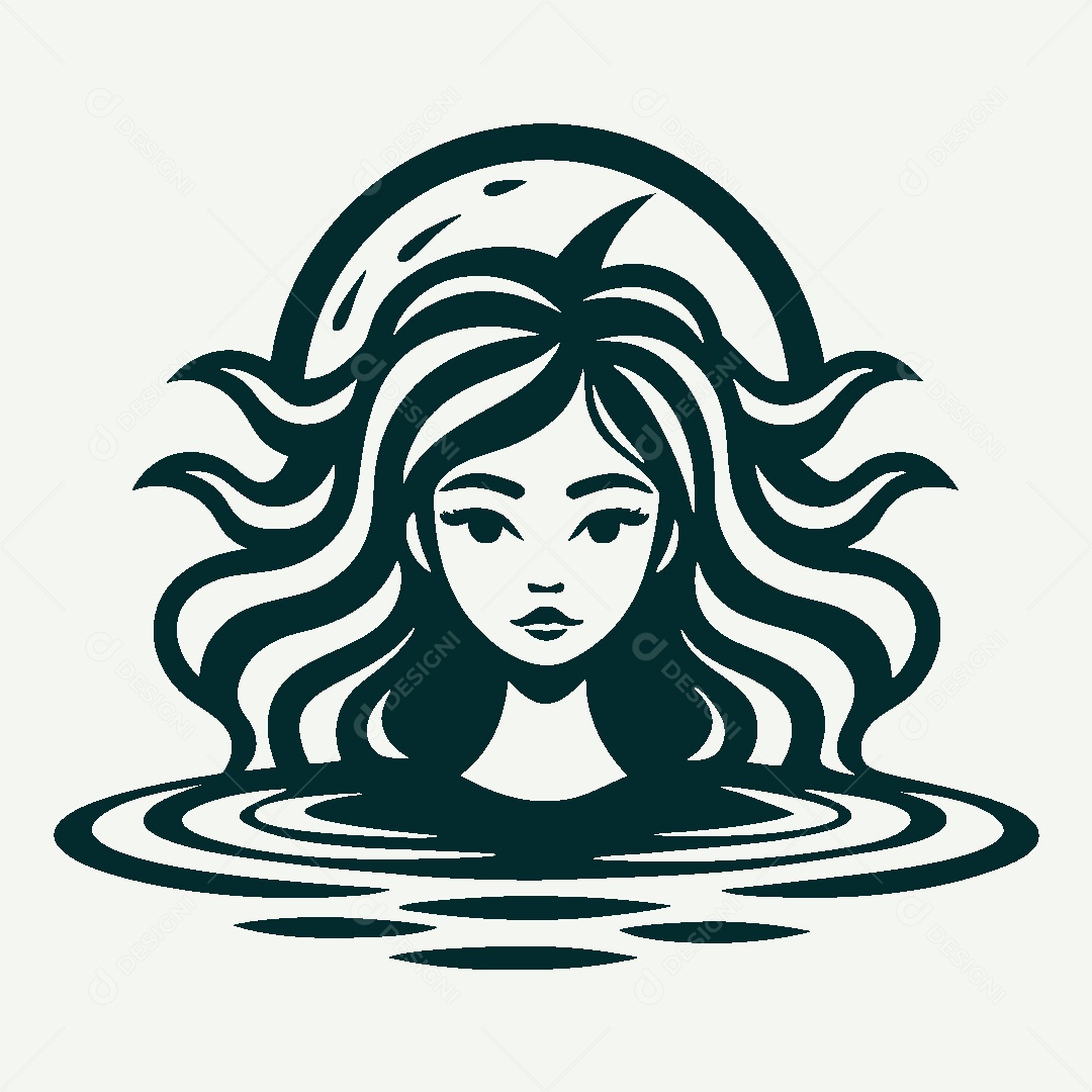 Modelo de Logo de Medusa Vetor EPS