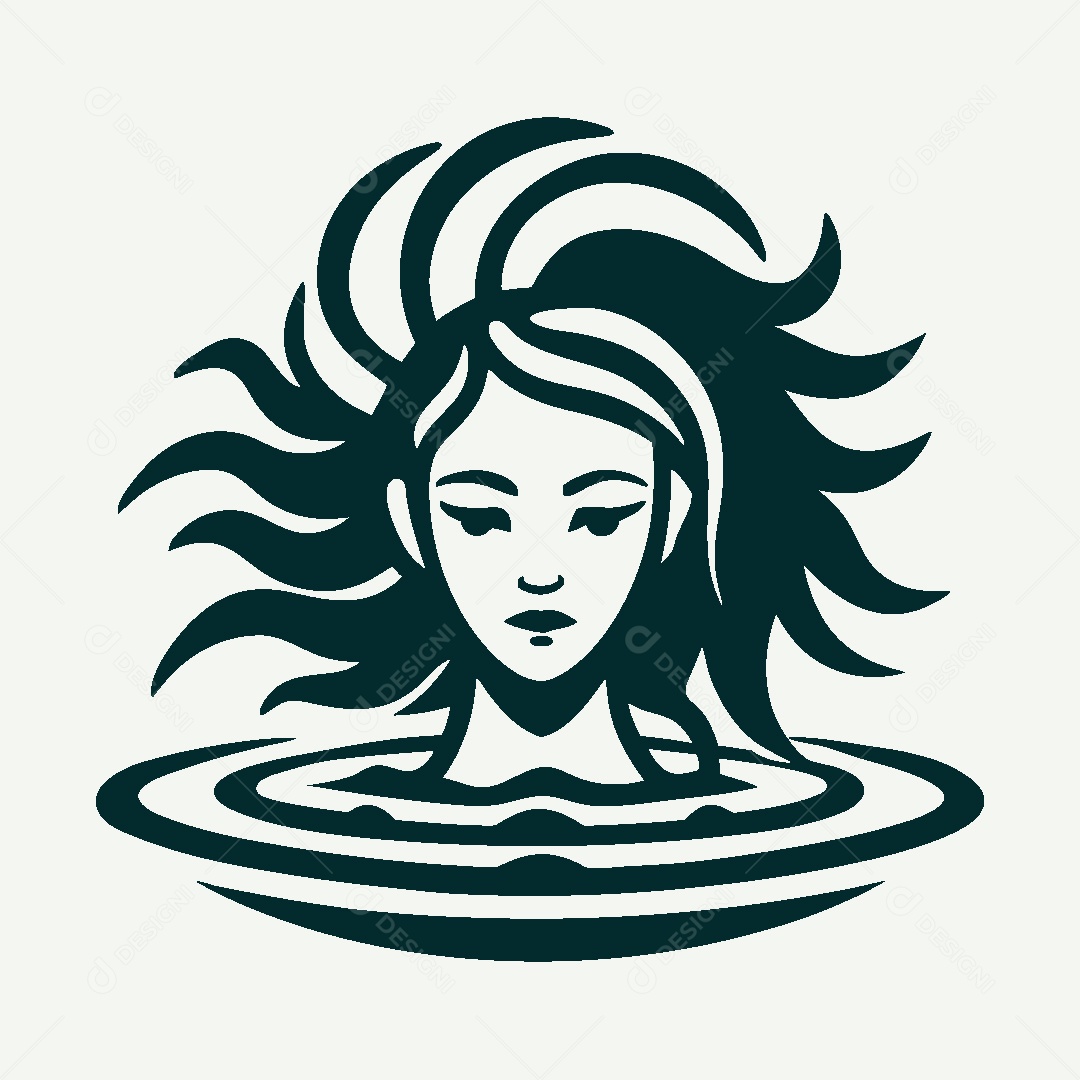 Modelo de Logo de Medusa Vetor EPS