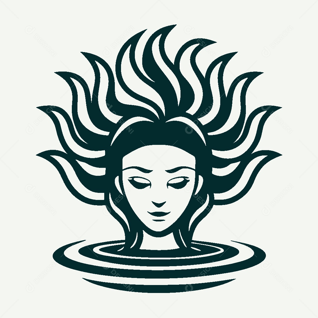 Modelo de Logo de Medusa Vetor EPS