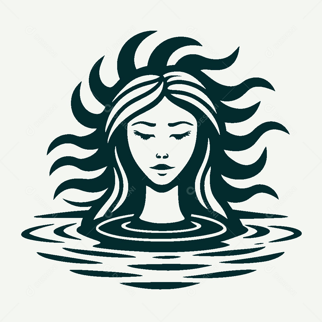 Modelo de Logo de Medusa Vetor EPS