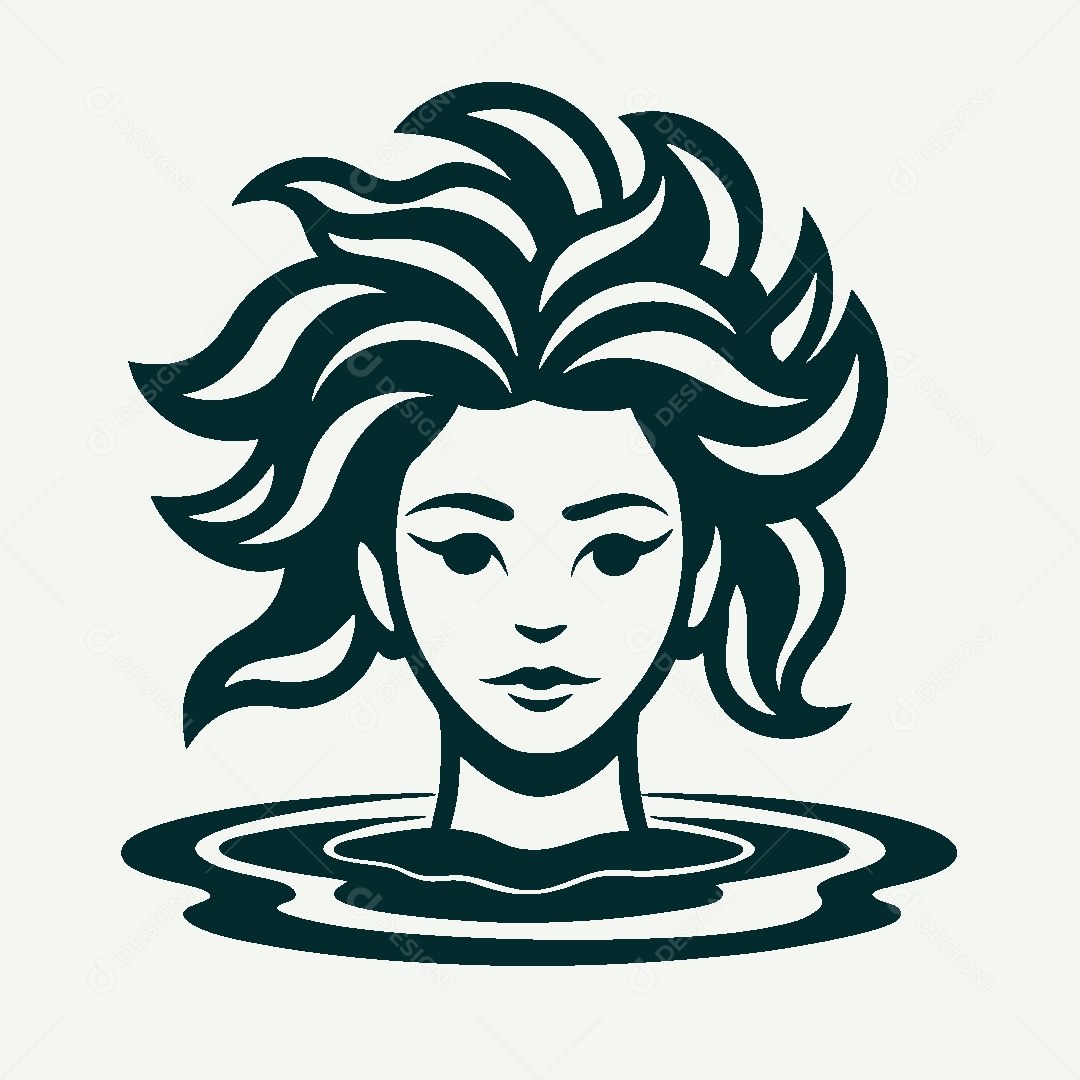 Modelo de Logo de Medusa Vetor EPS