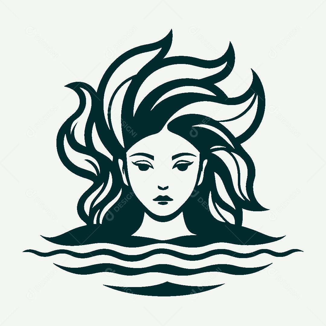 Modelo de Logo de Medusa Vetor EPS