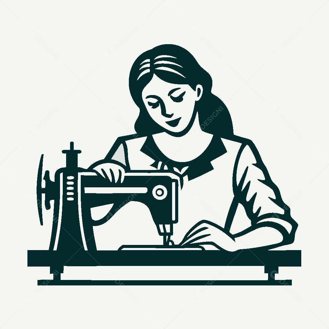 Modelo de Logo de Costura Vetor EPS