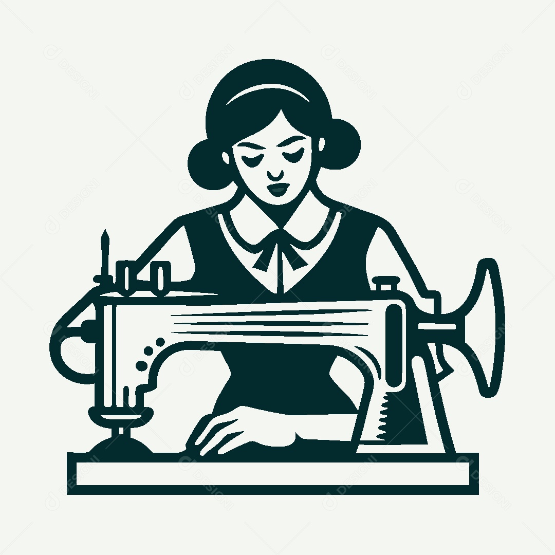 Modelo de Logo de Costura Vetor EPS