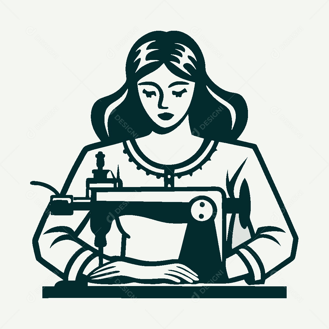 Modelo de Logo de Costura Vetor EPS